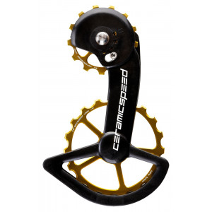 Tension and guide pulley set CeramicSpeed Oversized X for Shimano GRX810/815/Ultegra RX800/805 Coated Alloy 607 gold (110199)