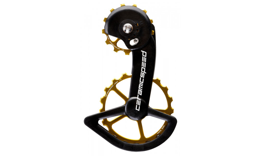 Tension and guide pulley set CeramicSpeed Oversized X for Shimano GRX810/815/Ultegra RX800/805 Coated Alloy 607 gold (110199) 