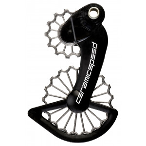 Tension and guide pulley set CeramicSpeed Oversized 3D Printed Hollow Titanium for Campagnolo 12s EPS 07 Coated (107430)