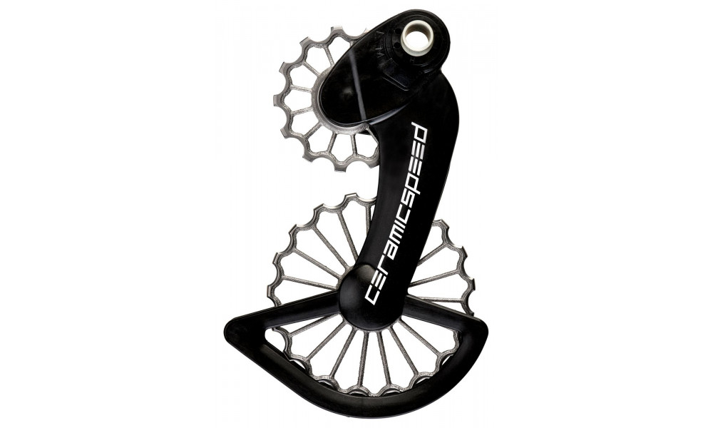 Tension and guide pulley set CeramicSpeed Oversized 3D Printed Hollow Titanium for Campagnolo 12s EPS 07 Coated (107430) 