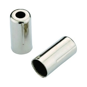 Open end caps Jagwire 5.0mm brake coiled steel housing, crimp to secure brass chrome plated (200pcs.)