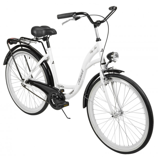 Dviratis AZIMUT City Lux 26" 2023 white-black