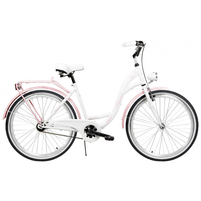 Bicycle AZIMUT City Lux 26" 2023 white-pink