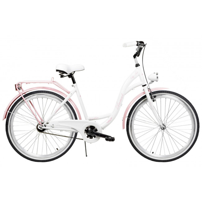 Bicycle AZIMUT City Lux 26" 2025 white-pink