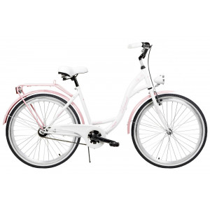 Bicycle AZIMUT City Lux 26" 2025 white-pink