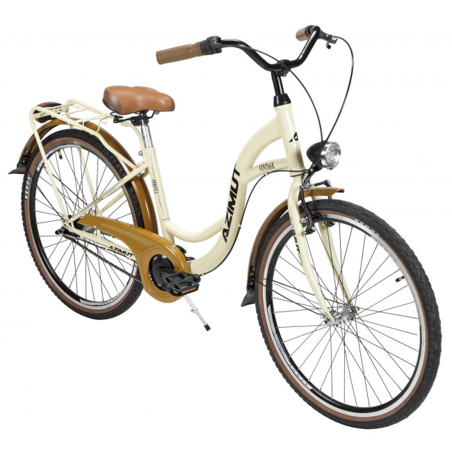 Bicycle AZIMUT Vintage 26" 3-speed 2024 cream-brown shiny