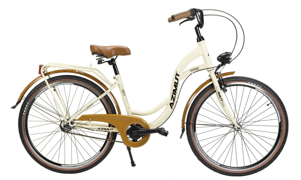 Велосипед AZIMUT Vintage 26" 3-speed 2025 cream-brown shiny - 2