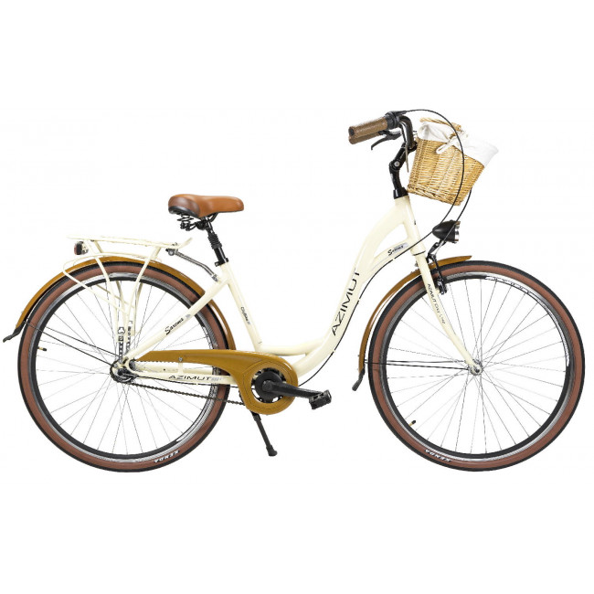 Bicycle AZIMUT Sarema ALU 28" 3-speed 2023 cream semi-matt