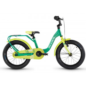 Bicycle S'COOL niXe 16" 1-speed coaster-brake Aluminium green-lime