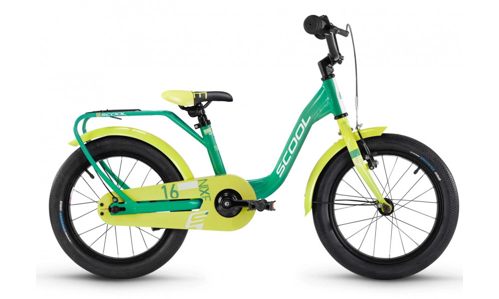 Āåėīńčļåä S'COOL XXlite street 18" 3-speed freewheel Aluminium blue-lime 