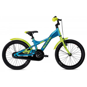 Bicycle S'COOL XXlite 18" 1-speed coaster-brake Aluminium blue-lime
