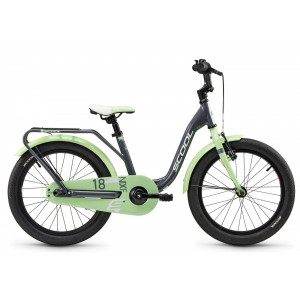 Bicycle S'COOL niXe 18" 1-speed coaster-brake Aluminium dark grey-pastel green