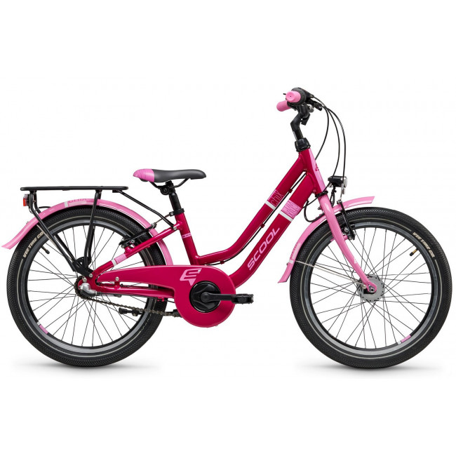Bicycle S'COOL chiX twin 20" 3-speed Aluminium pink-baby pink