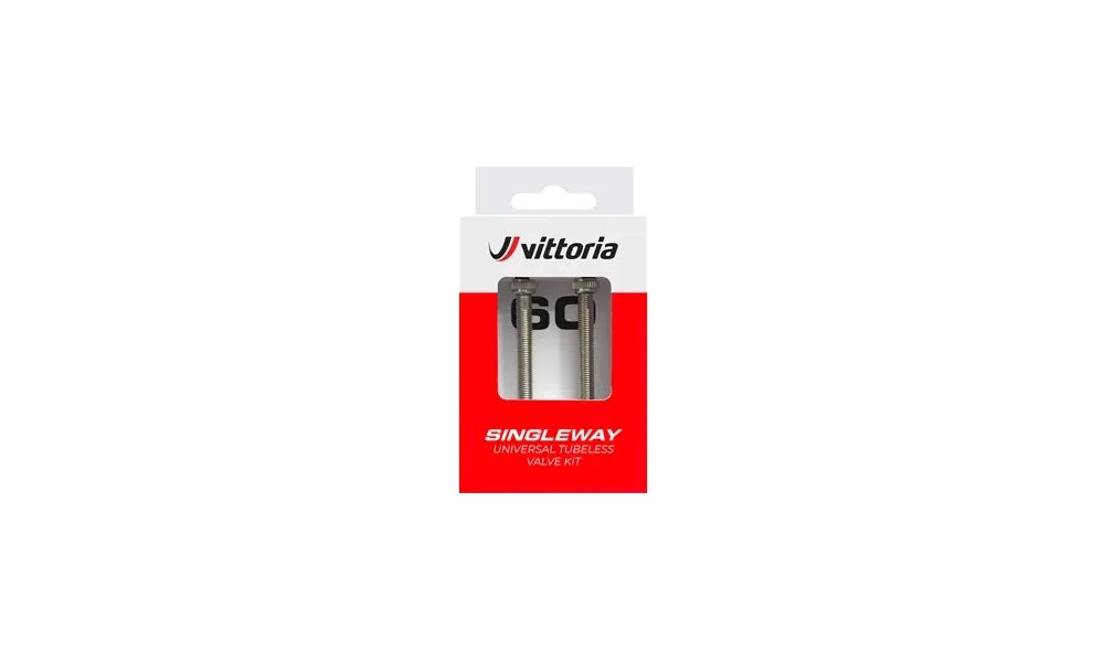 Бескамерный Вентиль Vittoria Singleway brass black 60mm 2шт. - 1