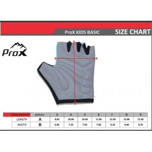 Gloves ProX Kids Basic blue-3XS/5