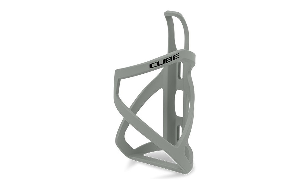 Bottle cage Cube HPP Left-Hand Sidecage matt swamp grey'n'glossy black 