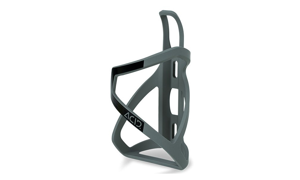 Bottle cage ACID HPP Left-Hand Sidecage matt grey'n'glossy black 