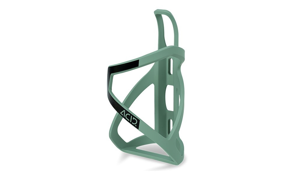 Bottle cage ACID HPP Left-Hand Sidecage matt green'n'glossy black 