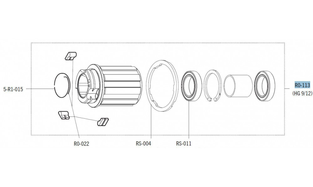 Корпус втулки Fulcrum Road plasma for Shimano HG and SRAM 8/9/10/11-speed cassettes 