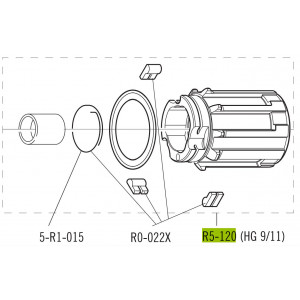 Корпус втулки Fulcrum R5-120 Road for Shimano HG and SRAM 8/9/10/11-speed cassettes