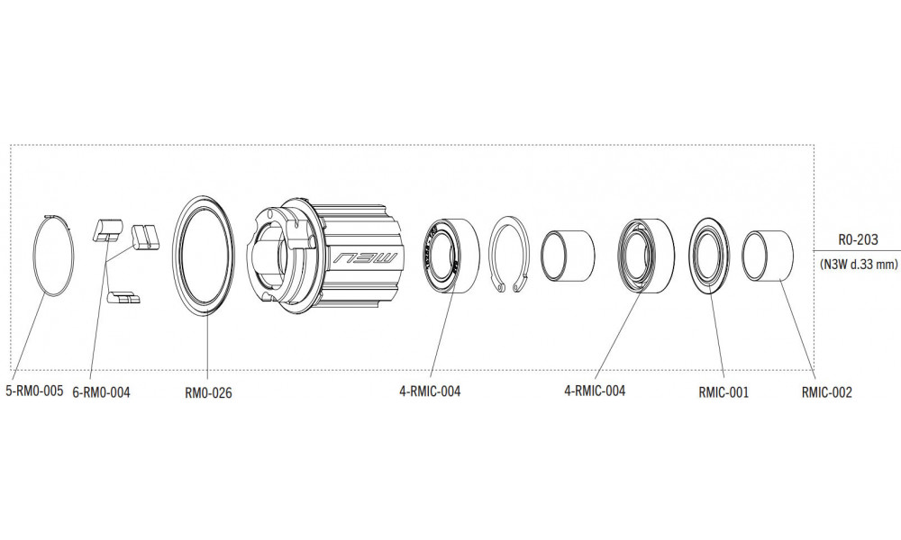 Корпус втулки Fulcrum for Campagnolo N3W 13-speed cassettes 