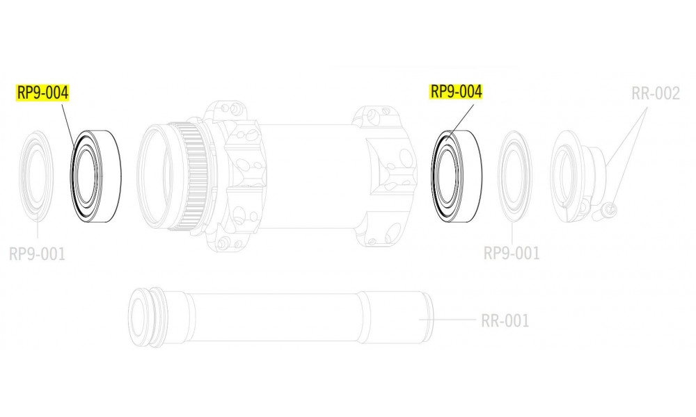 Подшипники для втулки Fulcrum sealed 30x17x7mm (4 шт.) - 3