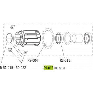 Корпус втулки Fulcrum Road X-11 for Shimano HG and SRAM 9/10/11-speed cassettes