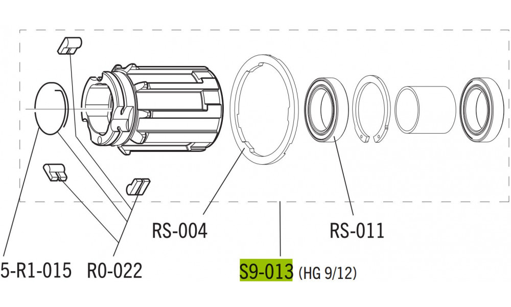 Корпус втулки Fulcrum Road X-11 for Shimano HG and SRAM 9/10/11-speed cassettes 