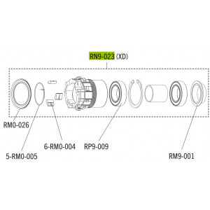 Корпус втулки Fulcrum Red Power / Red Passion for Sram XD 11/12-speed cassettes