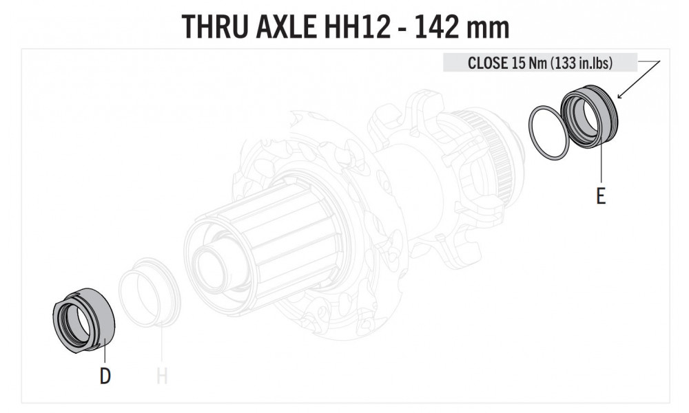 Adapter Fulcrum RM16-TA12142 for thru axle from 12x135mm to 12x142mm 