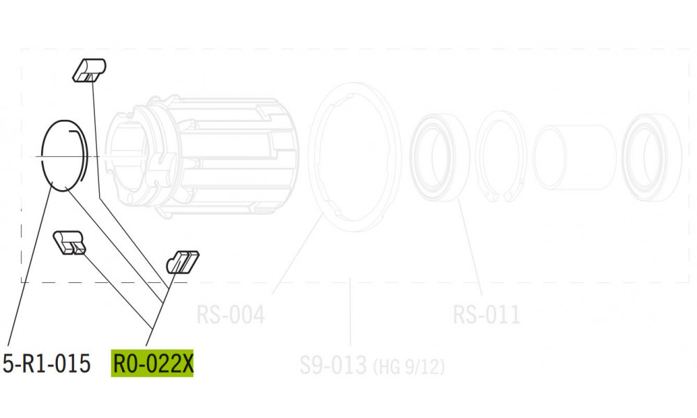 Сервисный комплект втулки Fulcrum road cassette pawls with spring for Shimano HG 