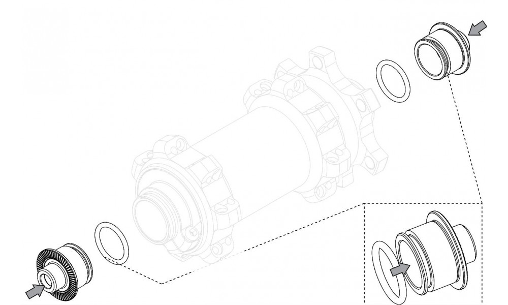 Adapter Fulcrum for thru axle from 15x100mm to 9x100mm QR 