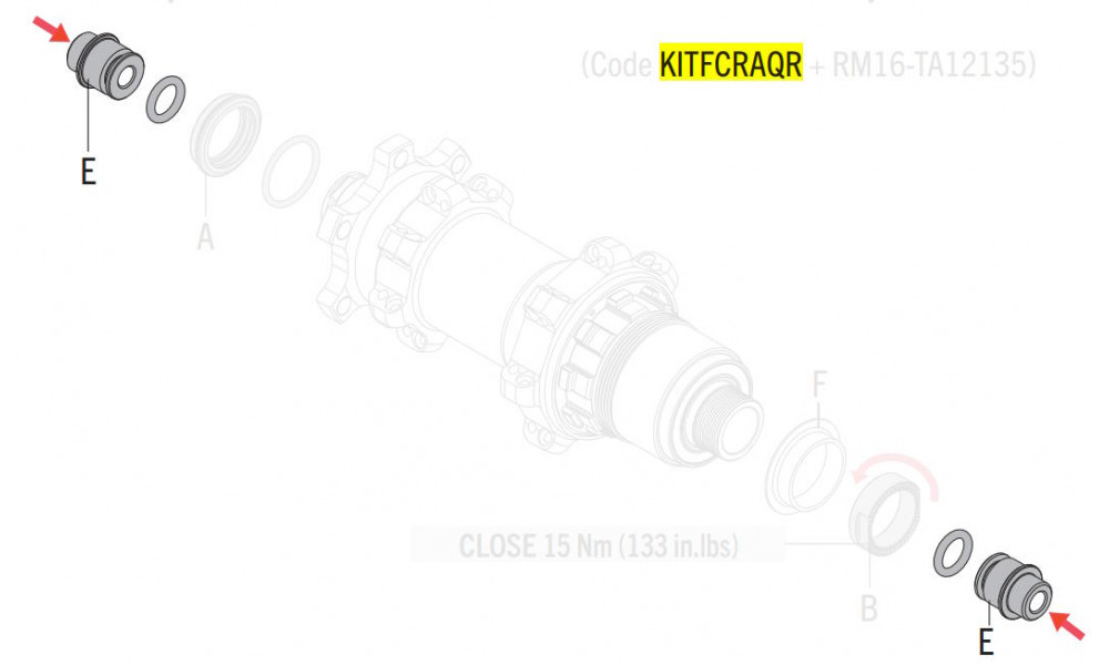 12mm to qr adapter clearance rear