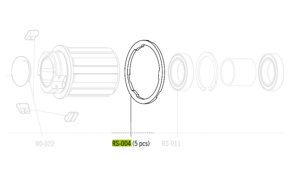 Проставка для задней звездочки Fulcrum for Shimano HG11 freewheel body (5 шт.) 