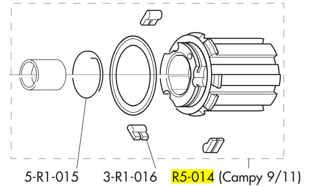 Корпус втулки Fulcrum Road for Campagnolo ED 9/10/11-speed cassettes 