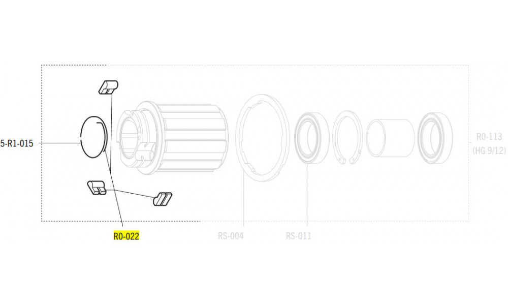 Hub service kit Fulcrum pawls with spring for Shimano/Campagnolo road rear hubs - 2