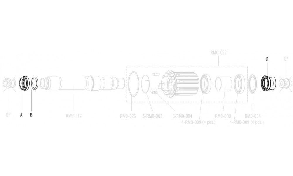 Adapter Fulcrum for thru axle from 12x135mm to 12x142mm 