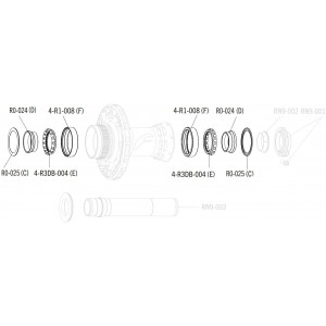 Сервисный комплект втулки Fulcrum Red Passion front Сервисный комплект втулки Fulcrum Red Passion front