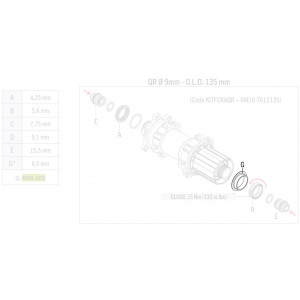 Деталь задней втулки Fulcrum Power/HP Passion spacer for 12mm thru axle