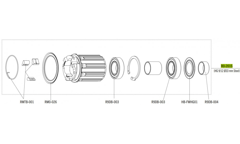 Źīšļóń āņóėźč Fulcrum steel for Shimano HG 9/10/11-speed cassettes 