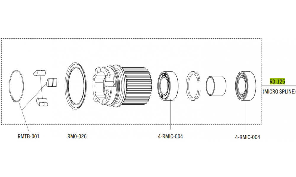 Корпус втулки Fulcrum for Shimano Micro Spline 12-speed cassettes 