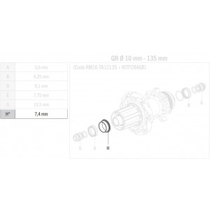 Деталь задней втулки Fulcrum DB spacer