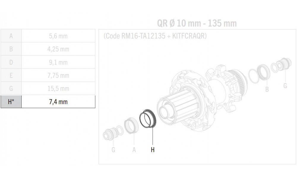 Деталь задней втулки Fulcrum DB spacer - 2