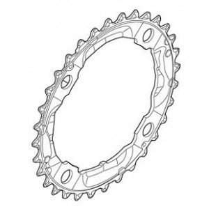 Chainring Shimano DEORE FC-M532 104mm 9-speed 36T silver