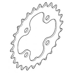 Передняя звезда Shimano SLX FC-M660-10 64mm 10-speed 24T-AE black