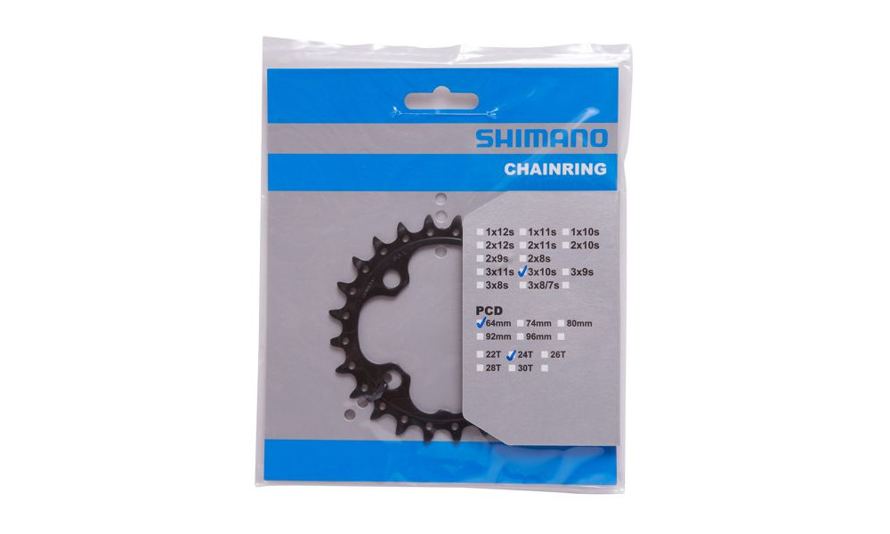 Ļåšåäķ’’ ēāåēäą Shimano DEORE FC-M590-10E 64mm 10-speed 24T-A black - 2