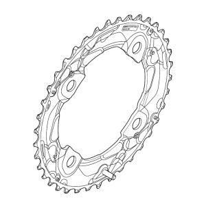 Передняя звезда Shimano SLX FC-M675 104mm 10-speed 38T-AK