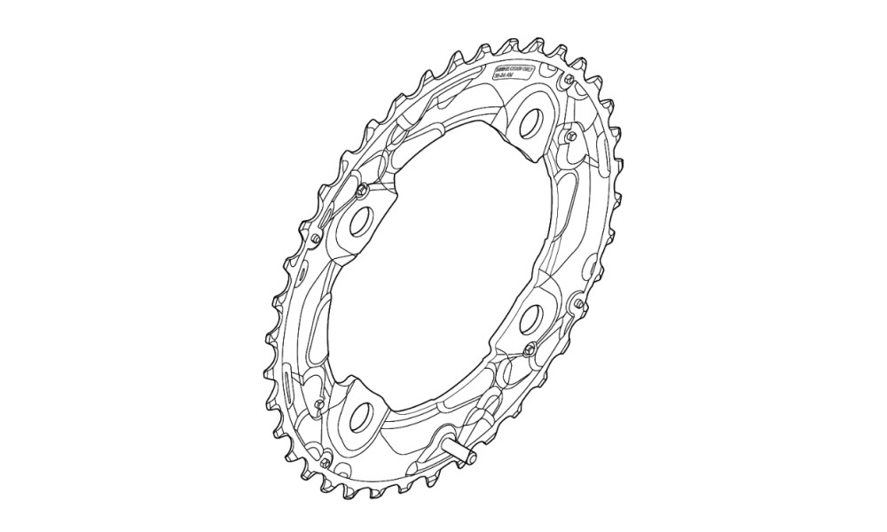 Передняя звезда Shimano SLX FC-M675 104mm 10-speed 38T-AK 