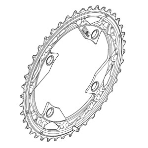 Передняя звезда Shimano SLX FC-M670 104mm 10-speed 48T-AL