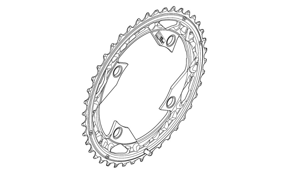 Передняя звезда Shimano SLX FC-M670 104mm 10-speed 48T-AL 